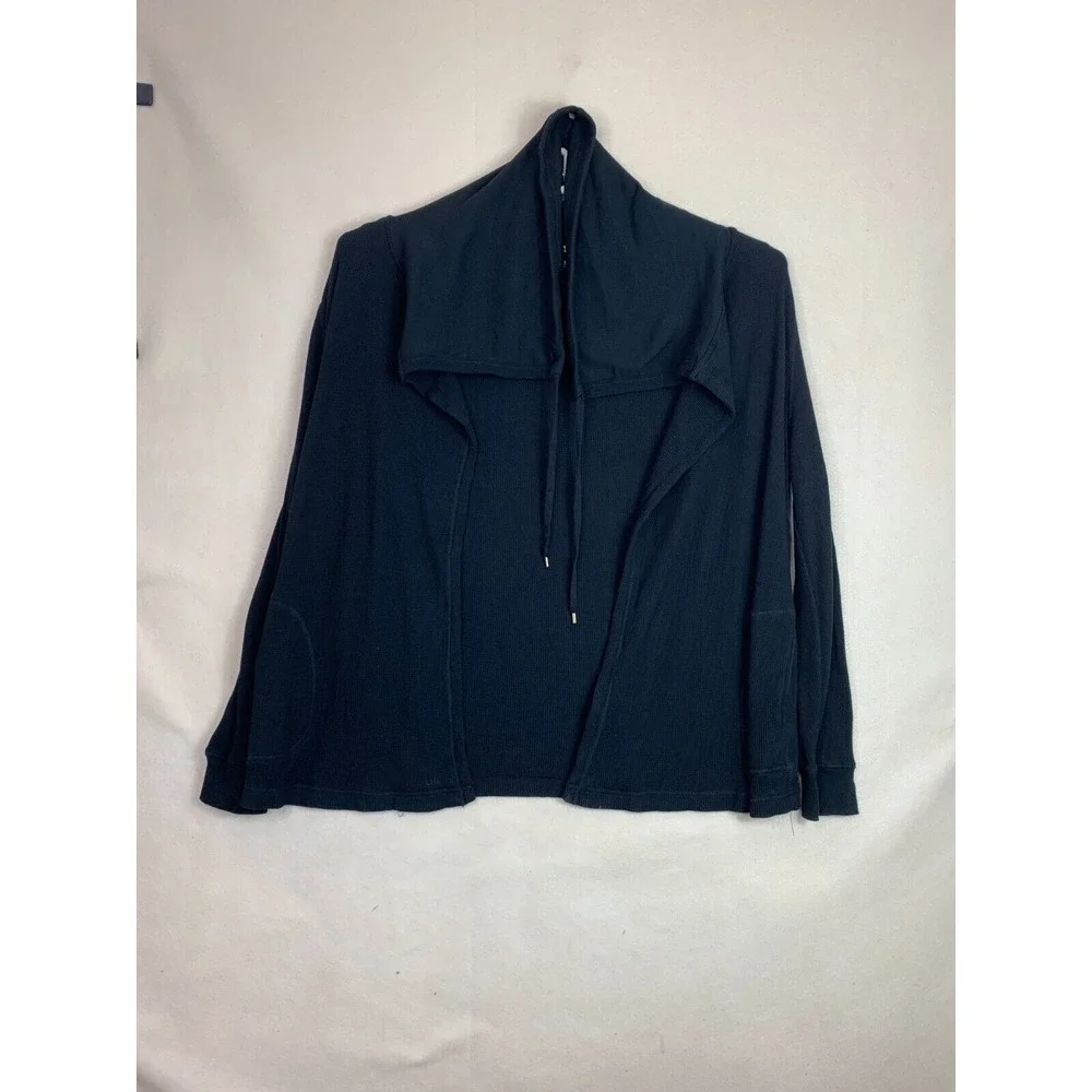 Ralph Lauren Women's Sport Cardigan Black Open Front Long sleaves size ‎ XL